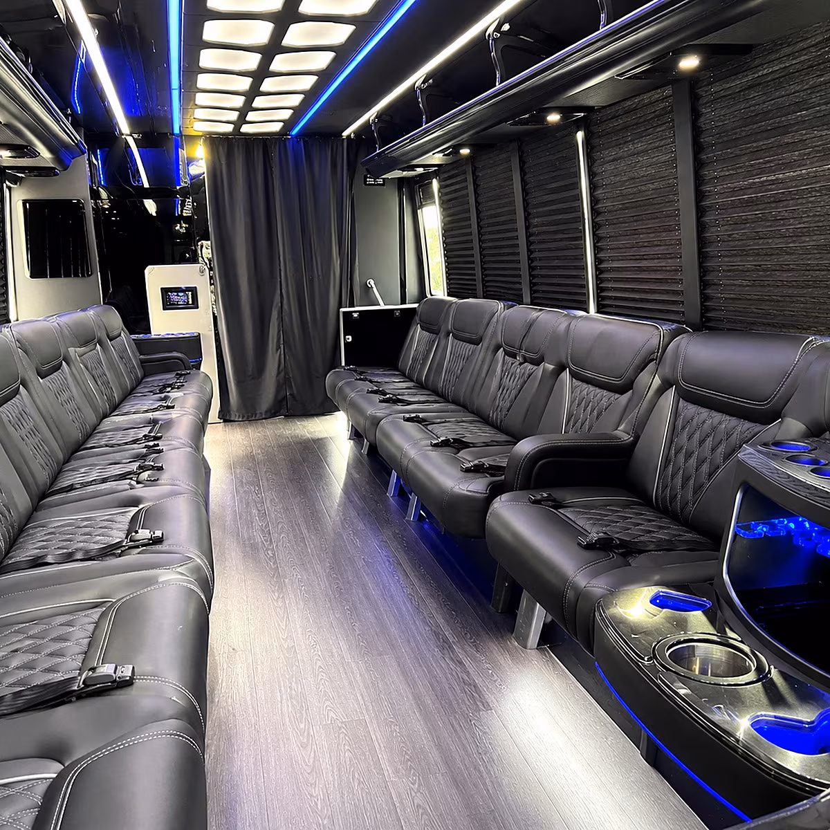 antioch party bus rental interior