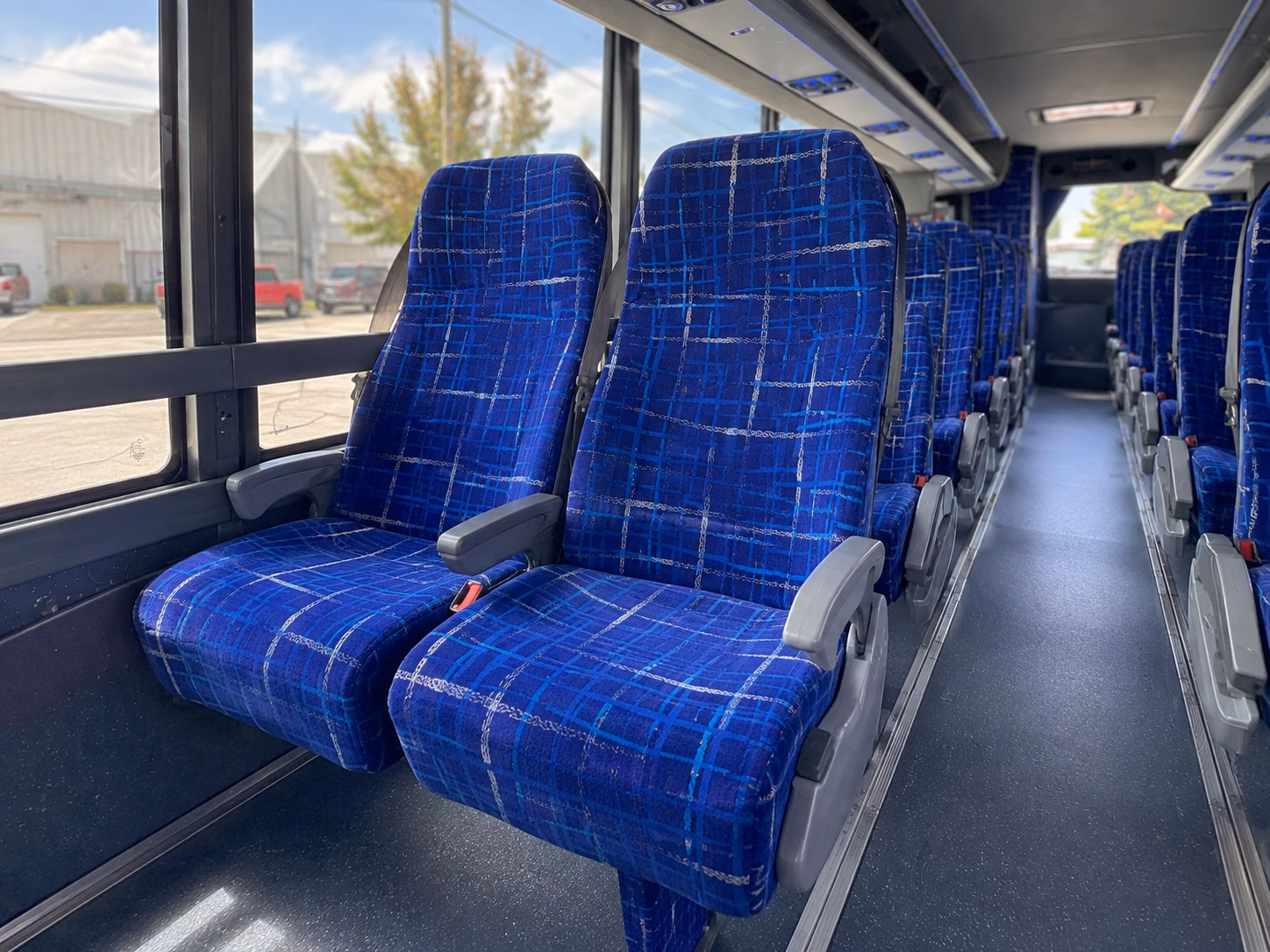dublin charter bus rental interior