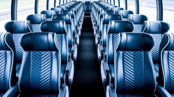 50 passenger charter bus inside antioch