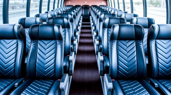 54 passenger charter bus inside antioch