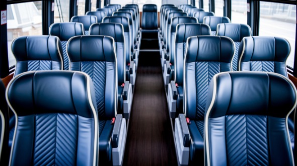 55 passenger charter bus inside